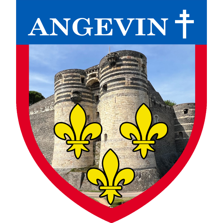 Angevin Croix d'Anjou - 5x4.2cm - Sticker/autocollant