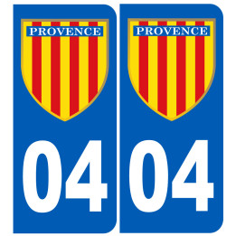 Immatriculation Provence 04 Alpes-de-Haute-Provence - Sticker/autocoll