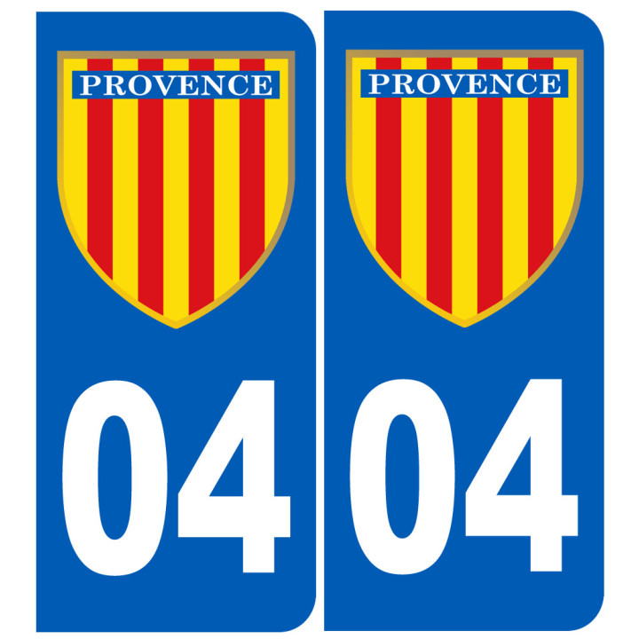 Immatriculation Provence 04 Alpes-de-Haute-Provence - Sticker/autocoll