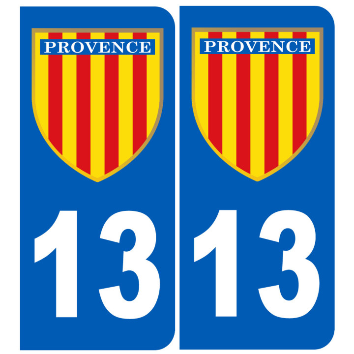 Immatriculation Provence 13 Bouches du Rhône - Sticker/autocollant