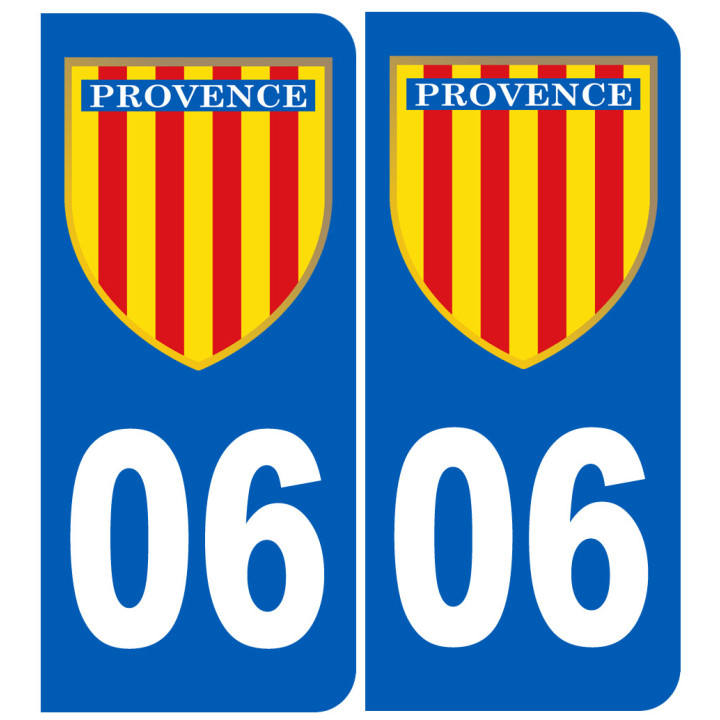 Immatriculation Provence 06 Alpes-Maritimes - Sticker/autocollant