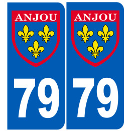 Immatriculation Anjou 79 Deux Sèvres - Sticker/autocollant