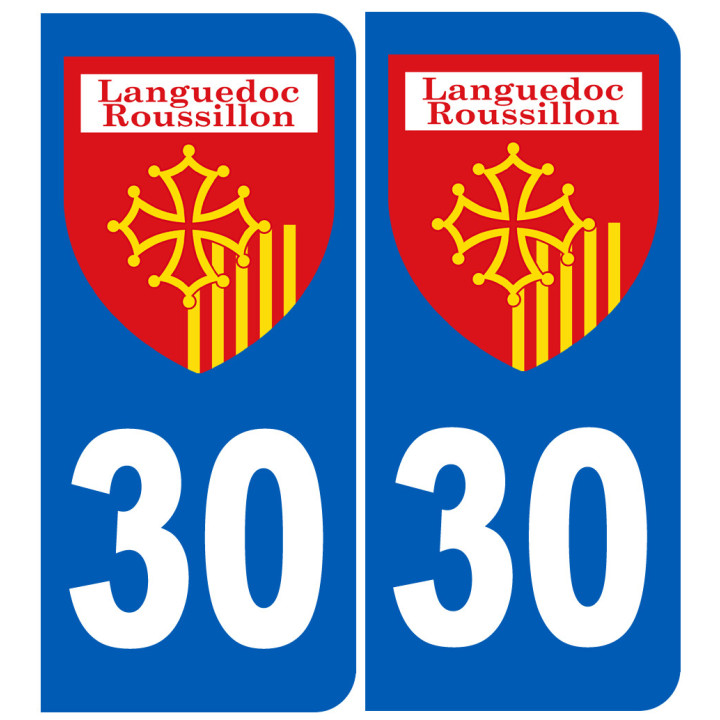 Immatriculation Languedoc-Roussillon 30 - Sticker/autocollant