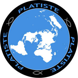 La terre plate - 15x15cm - Sticker/autocollant