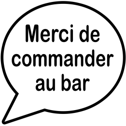 Commander au bar - 20x20cm - Sticker/autocollant