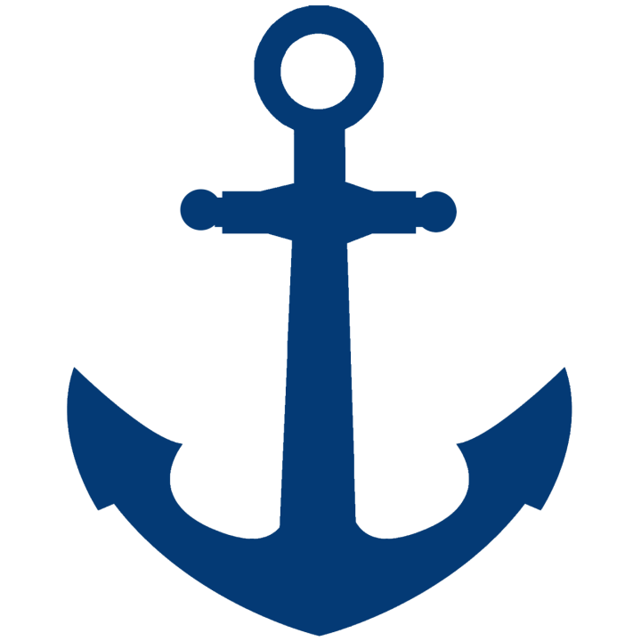 Ancre marine bleu - 15x12cm - Sticker/autocollant