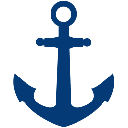 Ancre marine bleu - 20x16cm - Sticker/autocollant