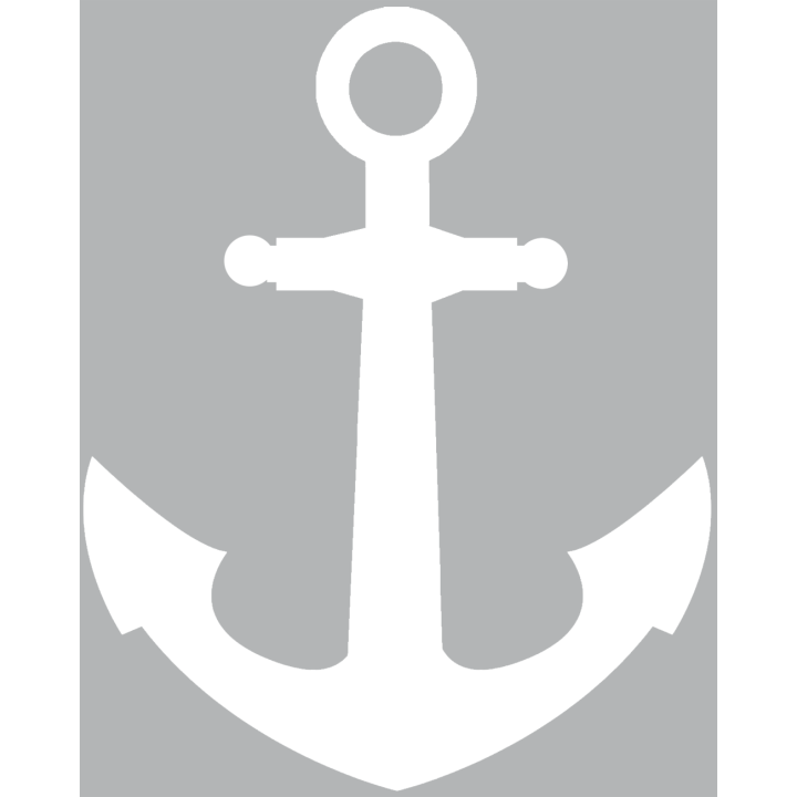 Ancre marine blanche - 20x16cm - Sticker/autocollant