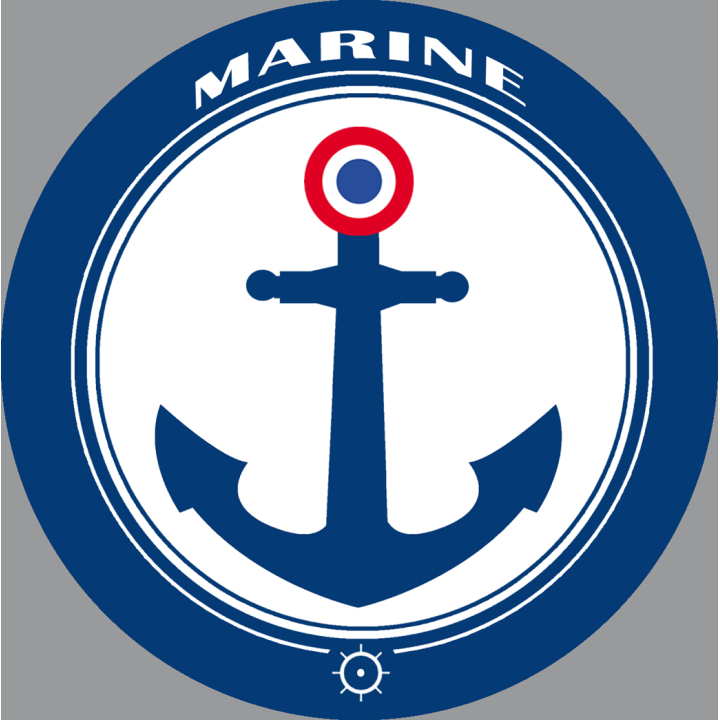 Ancre marine France - 5x5cm - Sticker/autocollant