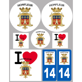 Honfleur - 8 autocollants variés - Sticker/autocollant