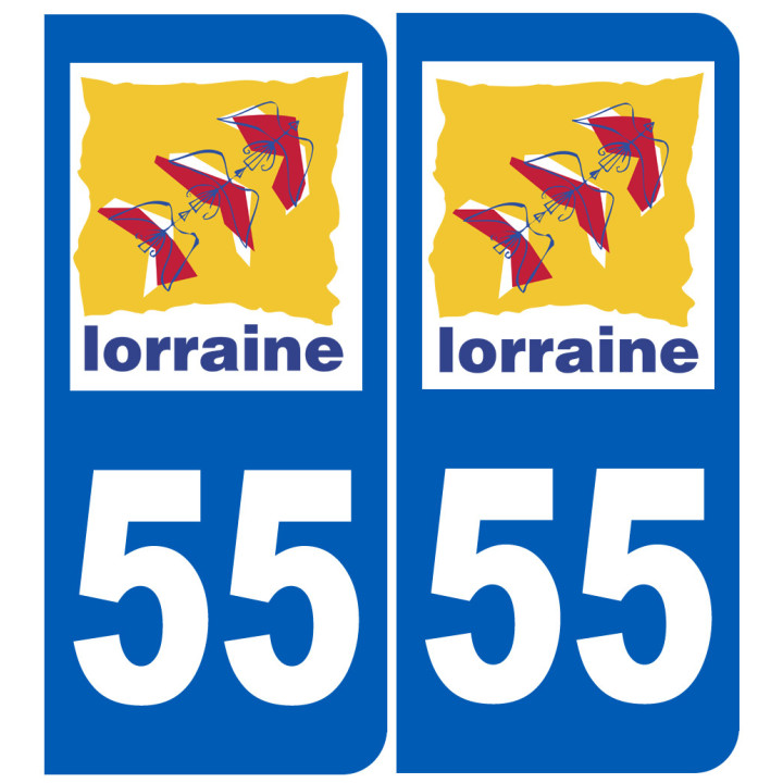 immatriculation 55 Lorraine - Sticker/autocollant