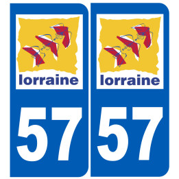 immatriculation 57 Lorraine - Sticker/autocollant