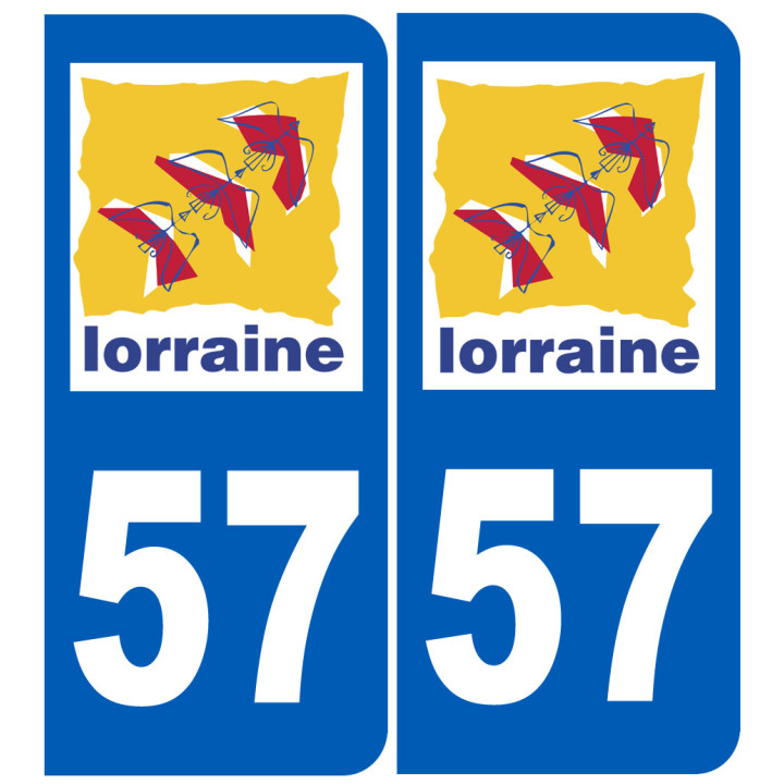 immatriculation 57 Lorraine - Sticker/autocollant
