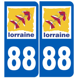 immatriculation 88 Lorraine - Sticker/autocollant