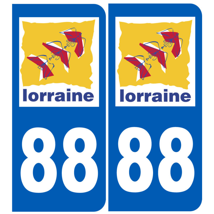immatriculation 88 Lorraine - Sticker/autocollant