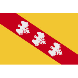 Drapeau Lorraine - 5x3.3cm - Sticker/autocollant