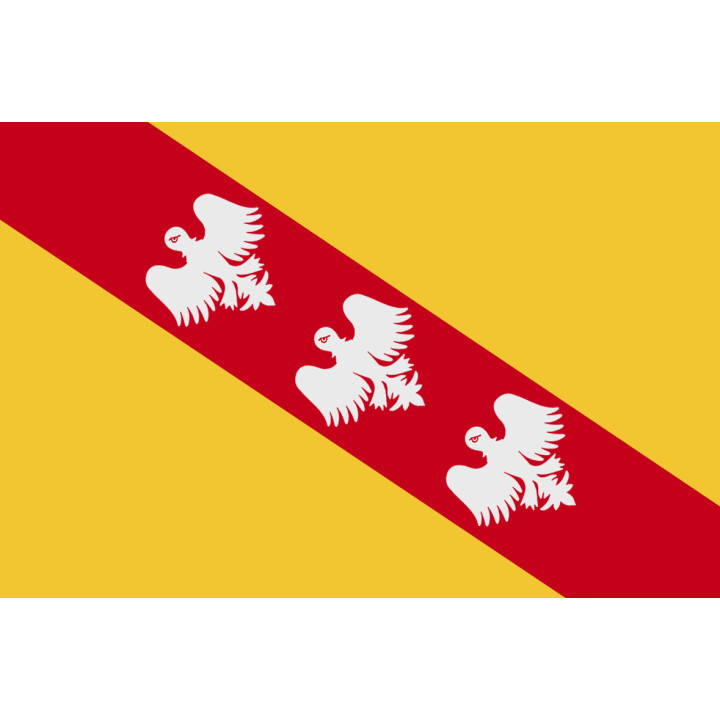 Drapeau Lorraine - 5x3.3cm - Sticker/autocollant