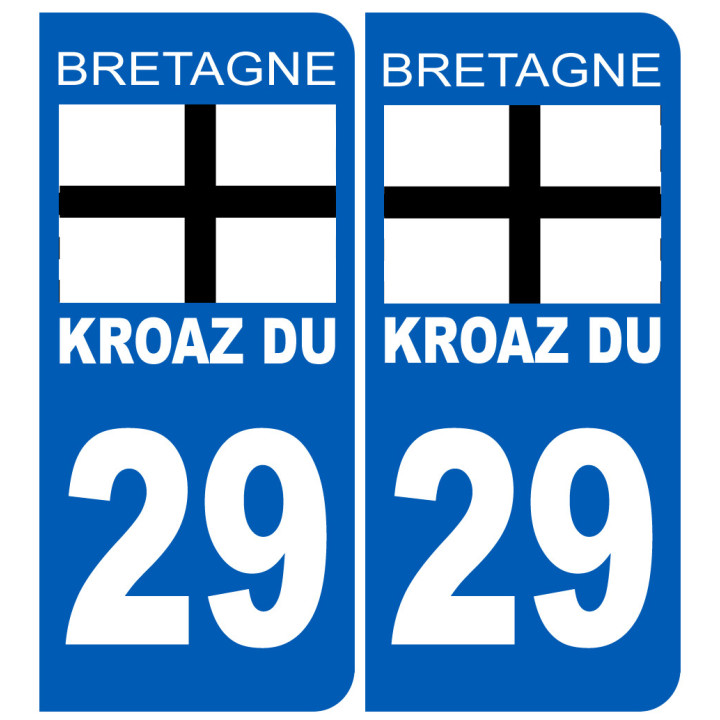 Immatriculation 29 Kroaz-Du - Sticker/autocollant