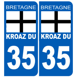 Immatriculation 35 Kroaz-Du - Sticker/autocollant