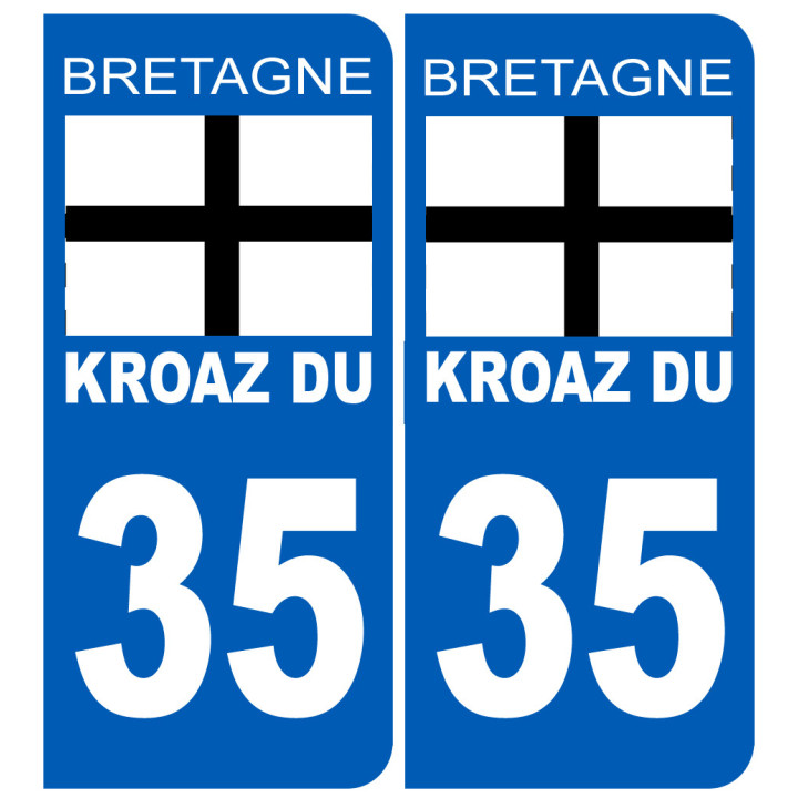 Immatriculation 35 Kroaz-Du - Sticker/autocollant