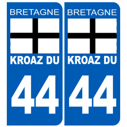Immatriculation 44 Kroaz-Du - Sticker/autocollant