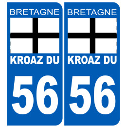 Immatriculation 56 Kroaz-Du - Sticker/autocollant