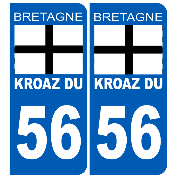 Immatriculation 56 Kroaz-Du - Sticker/autocollant