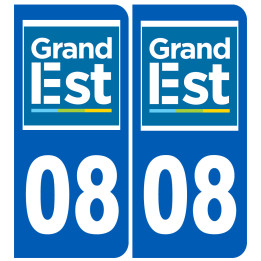 Immatriculation 08 Grand Est - Sticker/autocollant