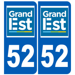 Immatriculation 52 Grand Est - Sticker/autocollant