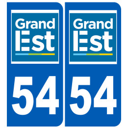 Immatriculation 54 Grand Est - Sticker/autocollant
