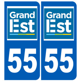 Immatriculation 55 Grand Est - Sticker/autocollant