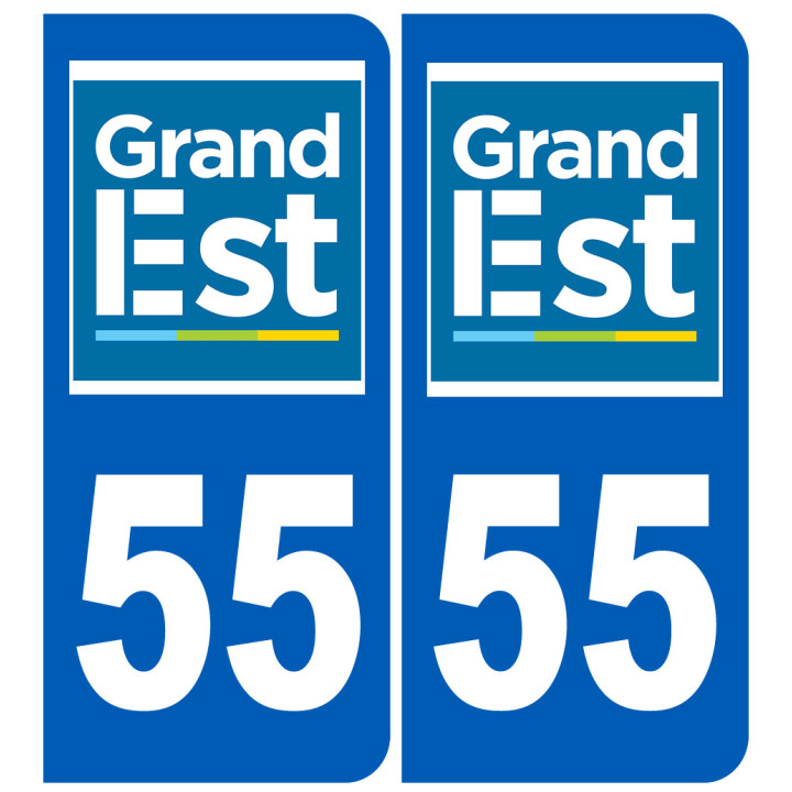 Immatriculation 55 Grand Est - Sticker/autocollant