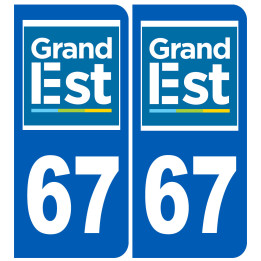 Immatriculation 67 Grand Est - Sticker/autocollant