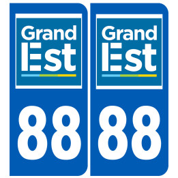 Immatriculation 88 Grand Est - Sticker/autocollant