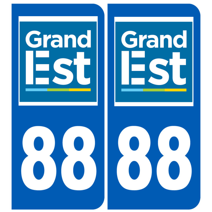 Immatriculation 88 Grand Est - Sticker/autocollant