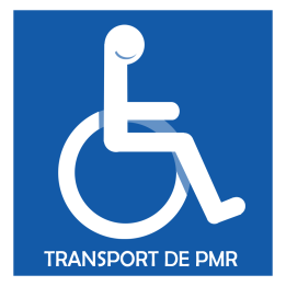 Transport des PMR - 10x10cm - Sticker/autocollant