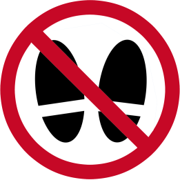 Interdit de monter ou marcher à cet endroit - 20cm - Sticker/autocoll