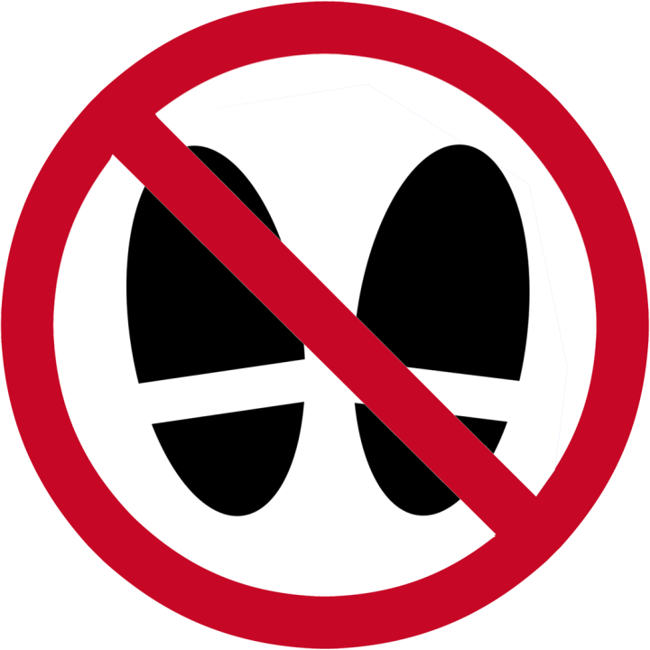 Interdit de monter ou marcher à cet endroit - 20cm - Sticker/autocoll