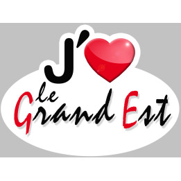 j'aime le Grand Est - 15x11cm - Sticker/autocollant