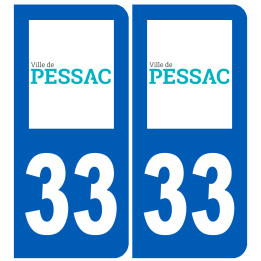 immatriculation 33 PESSAC - Sticker/autocollant