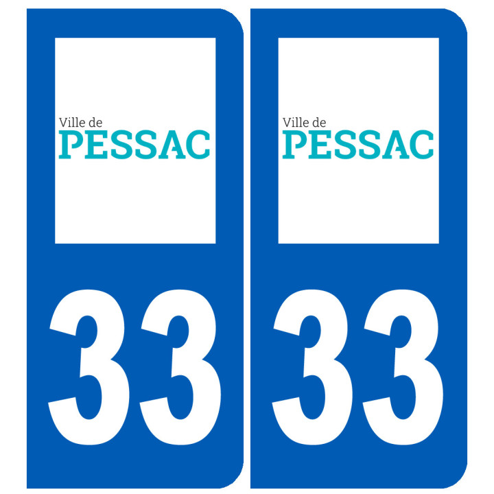 immatriculation 33 PESSAC - Sticker/autocollant