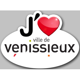 j'aime Vénissieux - 15x11cm - Sticker/autocollant