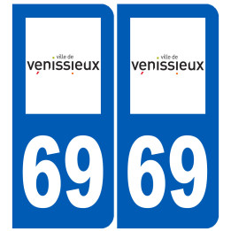 immatriculation 33 Vénissieux - Sticker/autocollant