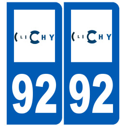 immatriculation 92 Clichy - Sticker/autocollant