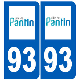 immatriculation 93 Pantin - Sticker/autocollant