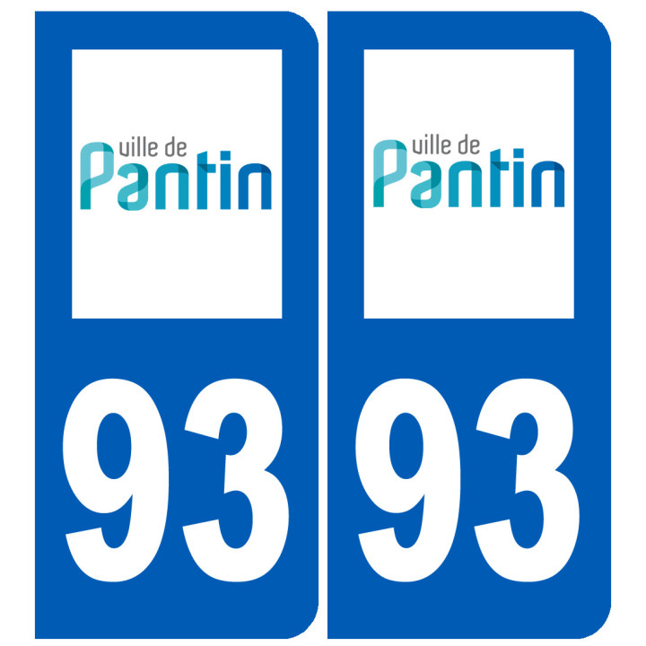 immatriculation 93 Pantin - Sticker/autocollant