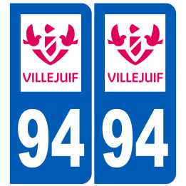 immatriculation 94 Villejuif - Sticker/autocollant