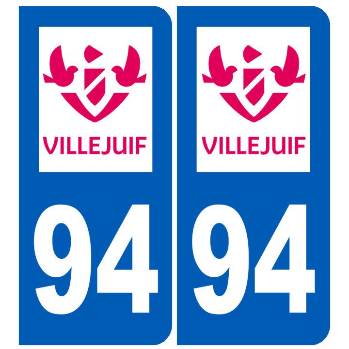 immatriculation 94 Villejuif - Sticker/autocollant