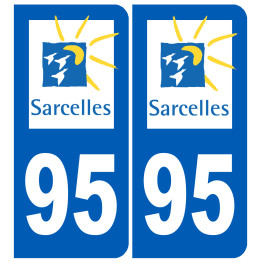 immatriculation 95 Sarcelles - Sticker/autocollant