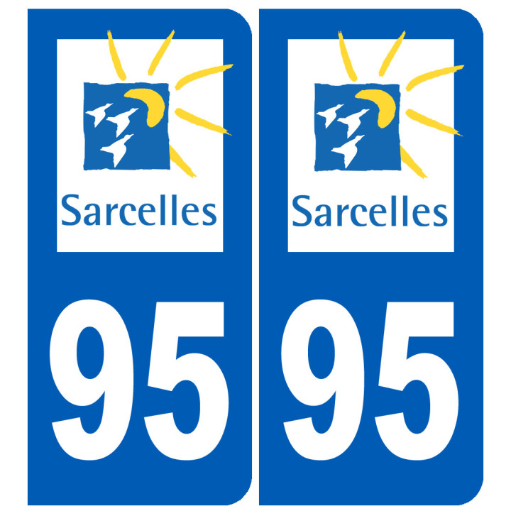 immatriculation 95 Sarcelles - Sticker/autocollant
